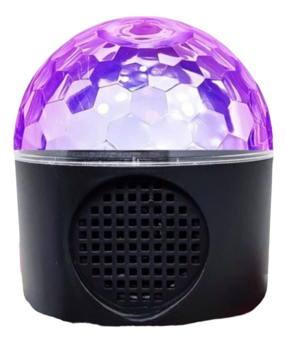 Caixinha De Musica Com Globo De Luz Caixinha Bluetooth Festa Cor Preto 110v/220v