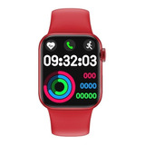 Smartwatch Iwo Hw12 1.57  Caixa De  Liga  Vermelho, Pulseira  Vermelha