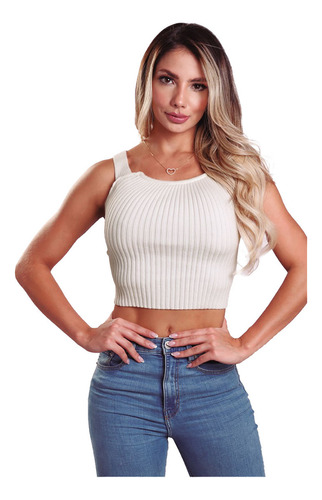 Blusa Elegante De Moda Para Dama Crop Top 9265 Tej