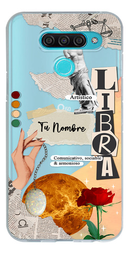 Funda Para LG Mujer Signo Zodiaco Libra Con Tu Nombre