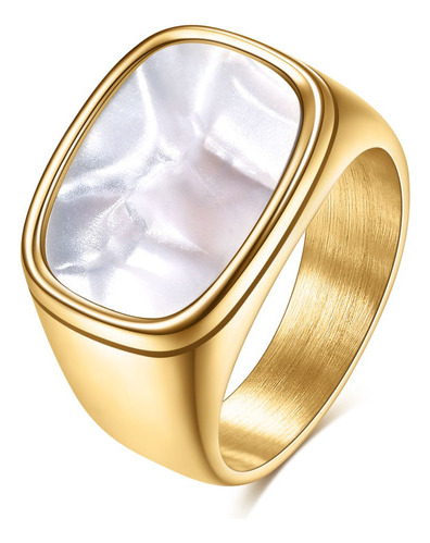 Anillo Con Sello De Oro Para Hombre Y Mujer Chapado En Oro