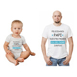 Camiseta Día Del Padre + Bebé Personalizado Regalo