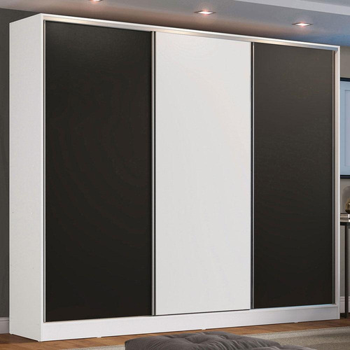 Guarda Roupa Casal Mdf Zurique Madesa 3 Portas Correr Bpb