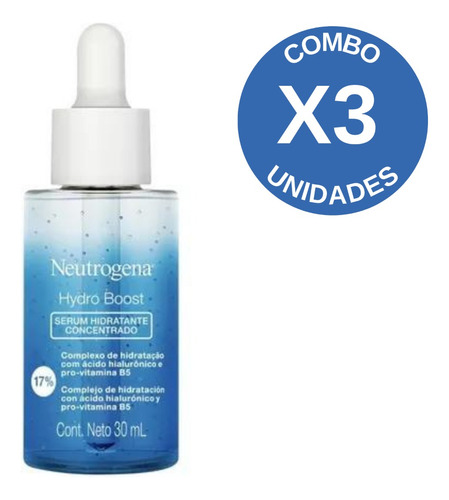 Pack X3 Neutrogena Hydro Boost Serum 30 Ml