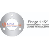 Kit 4 Un. Flange 1 1/2'' Base Aço Inox 304 Tubos E Corrimão