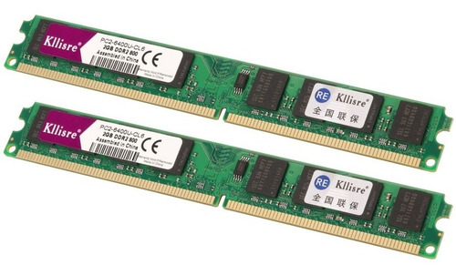 Kit Memória Kllisre Ddr2 800mhz 4gb (2 X 2gb) Intel E Amd 