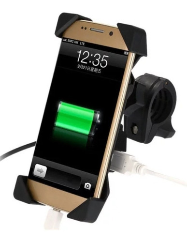 Base Soporte Porta Celular Moto Universal Cargador Usb Ram