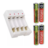 Cargador Pilas Noga Aa/aaa + 4 Pilas Recargables Aaa 1100mah