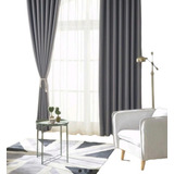 Cortina Decorativa 2.80 Ancho X 1.60 Alto Gris Oxford 