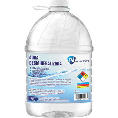 Agua Destilada Desmineralizada Desionizada Naprobell5 Litros | Meses sin interés