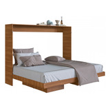 Cama Articulável Horizontal  Casal 140 Dallas Nogal Cor Marrom