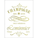 Stencil 15x20 Opa - Rótulo Champagne (opa 2047)