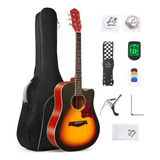 Aodsk Ag-41tsm - Guitarra Acústica Para Principiantes, De .