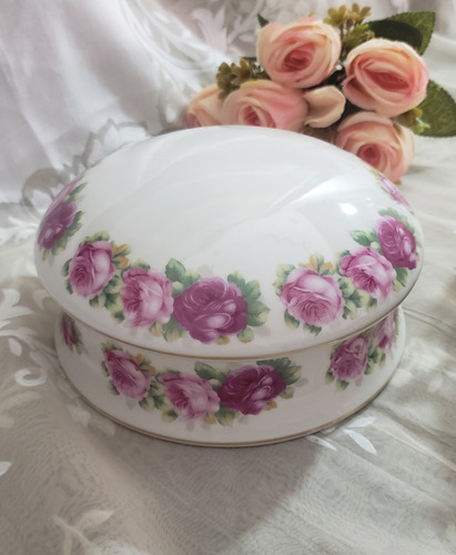 Porta Joias  Antigo Porcelana Saler- Maravilhoso- 