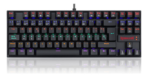 Teclado Gamer Redragon Kumara K552 Rainbow Rgb Switch Red