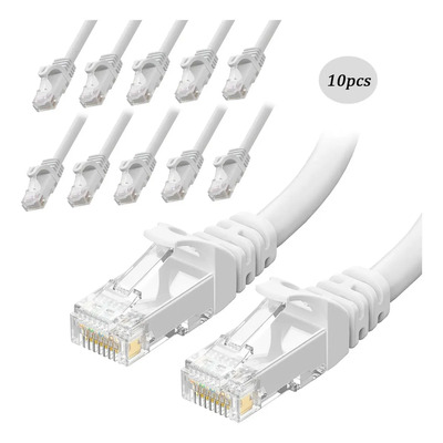 10pcs Cable Ethernet 1000 Mbps Cable de Red Cat6 RJ45 1 metro, Compatible con Routers \u002F Ordenadores \u002F Televisores y Consolas de Videojuegos, Resistente al Agua y al Sol - Gitifo | MercadoLibre