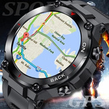 Relojes Inteligente 5atm Gps Hombres Impermeable Smart Watch Color De La Malla K37b Black
