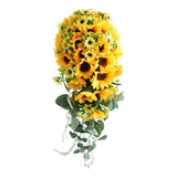 Girasol Artificial De Boda Sosteniendo Bouquet Toss Bouquet