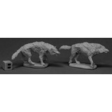 Figuras Rpg D&d  Miniatures Lobos Aterradores (2) 77533 Bone