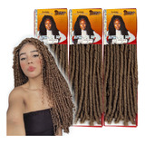 Kit 3 Cabelo Nina African Softex Crochet Braid Cacheado