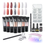 Sharlinge Kit De Gel De Extension De Unas De Poligel, Unas D