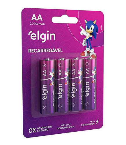 Aa 2700 Mah Pilha Recarreg.elgin Blist.4