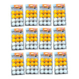 Pelota De Ping Pong Mesa Blancas Y Naranja 12 Set/ 1 Paquete