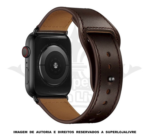 Pulseira Para Apple Watch 45mm 41mm 44mm 40mm Couro Legítimo