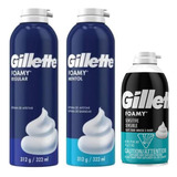 Espuma Barbear Gillette Foamy Regular/mentol/sensitive 312g