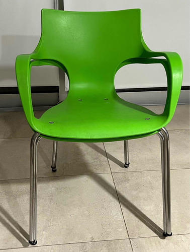 Silla Plástica Jim - Verdes Lote De 10. Precio De 8