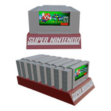 Base  Para 8 Cartuchos Super Nintendo Lineal