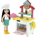 Barbie Chelsea Can Be Pizza Chef Playset Con Muñeca Brunet.