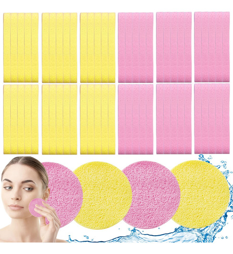 120 Esponjas Exfoliantes Para La Cara Redonda, Esponja De El