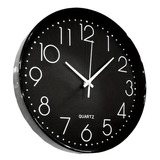Reloj De Pared 3d Minimalista Moderno Negro Grande Decorativ