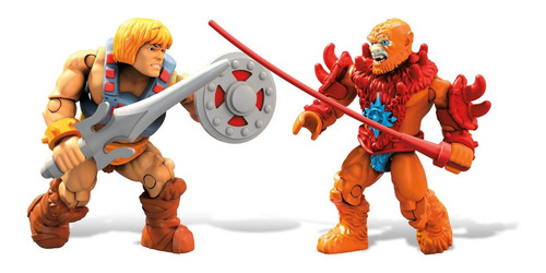 Set Mini Figuras Motu He-man Y Beast Man Mega Bloks Mattel