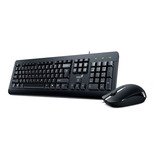 Combo Genius Teclado + Mouse Km-160 Negro Alambrico