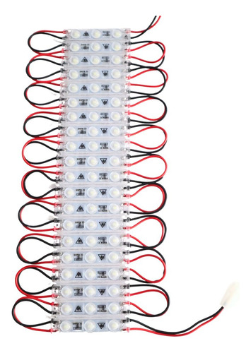 20 Módulos 3 Led 2835 Lupa Directo Luz 110v Ip65 Blanco Frio