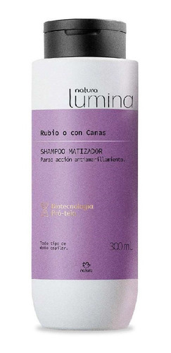 Shampoo Rubios Y Grisaceo 300ml Lumina-natura Product Vegano