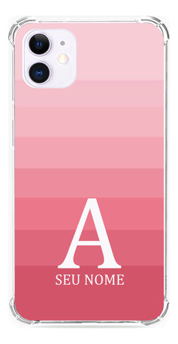 Capa Capinha Com Nome Personalizada Degradê Rosa