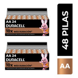 Kit Con 48 Pilas Aa Duracell, Alcalinas 1.5v, Más Duración