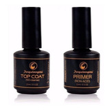 Kit Top Coat E Primer No Acid Pretinho Fengshangmei Poder 