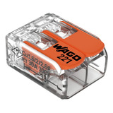 Kit 10 Uni Conector Emenda Wago 2p 0,05-6mm 41a 221-612