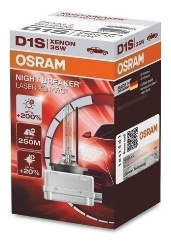 Bombillos Osram D1s Xenon Night Breaker Laser 200% 
