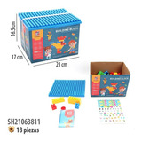Caja Con Bloques De Construccion De Colores Juguete Mayoreo Cantidad De Piezas 99