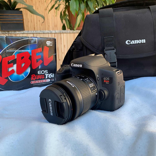 Câmera Dslr Canon Eos Rebel T6i + Case Canon Original