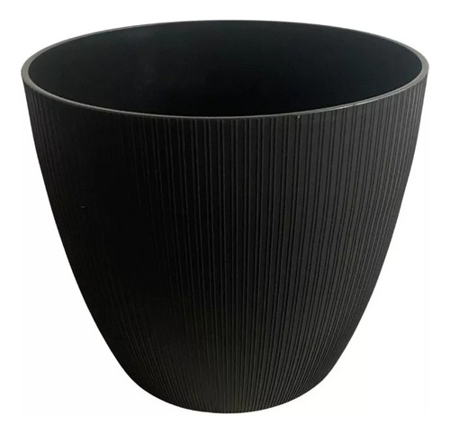 Maceta Plástica Modelo Vercelli 27 Cm Color Negro