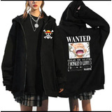 Chaqueta Sudadera Wanted Luffy Gear 5 Anime One Piece