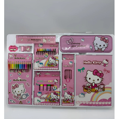 Set Dibujo Infantil Completo E-dext Con Lapicera Y Plumón Hello-kitty