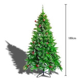 Árbol De Navidad Espigas De Pino Decoración 1.80 Mts