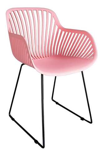 Silla Sillón Apta Exterior Moderna Zamibia Plástico Rosa